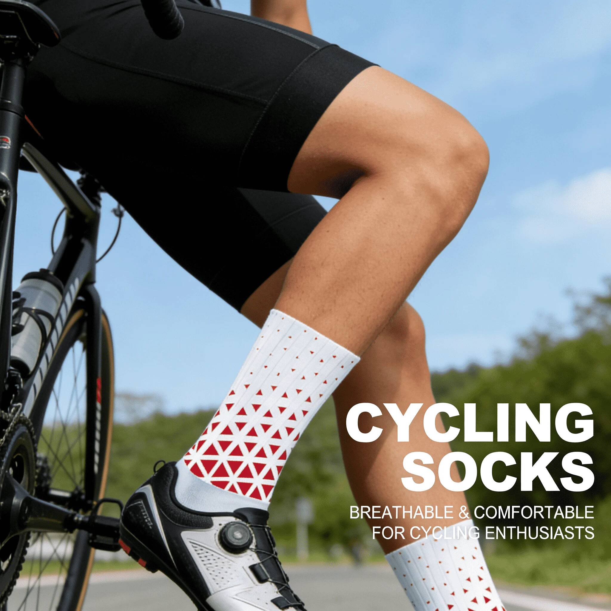 Cycling Gear Men - 2026 Professional Anti-Slip Cycling Socks Sweat-Absorbent