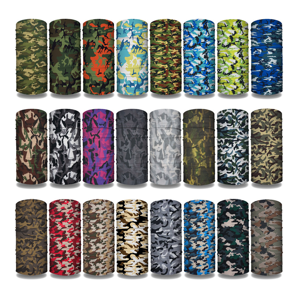 Cycling Gear Men - CM01-CM33 Camo Printed Bandanas Seamless Tube