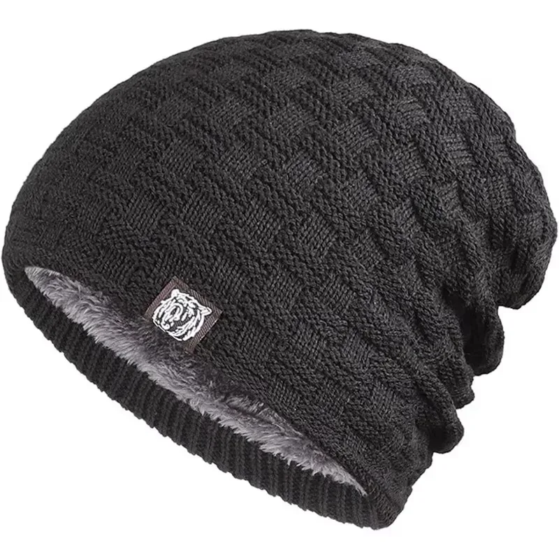 Cycling Gear Cold Weather - Mens Plush Lining Beanie Winter Hat