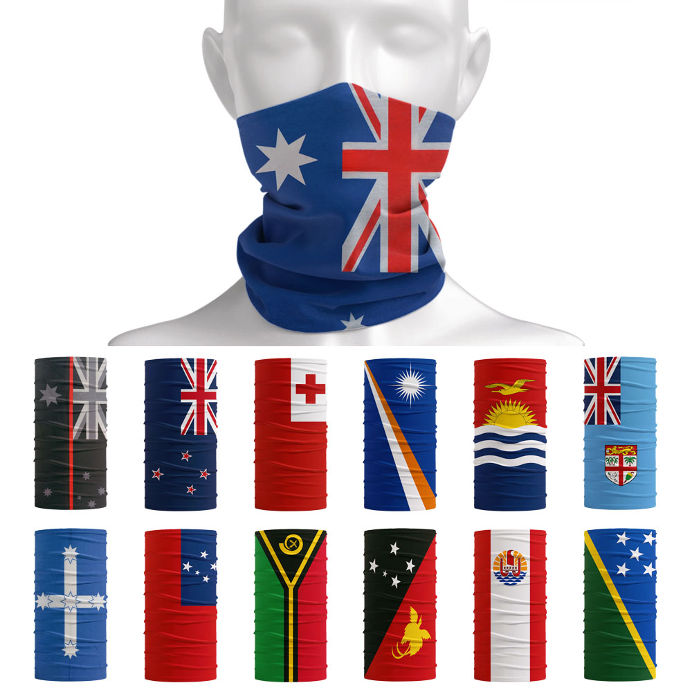Cycling Gear Australia - Australia New Zealand Flag Pattern Neck