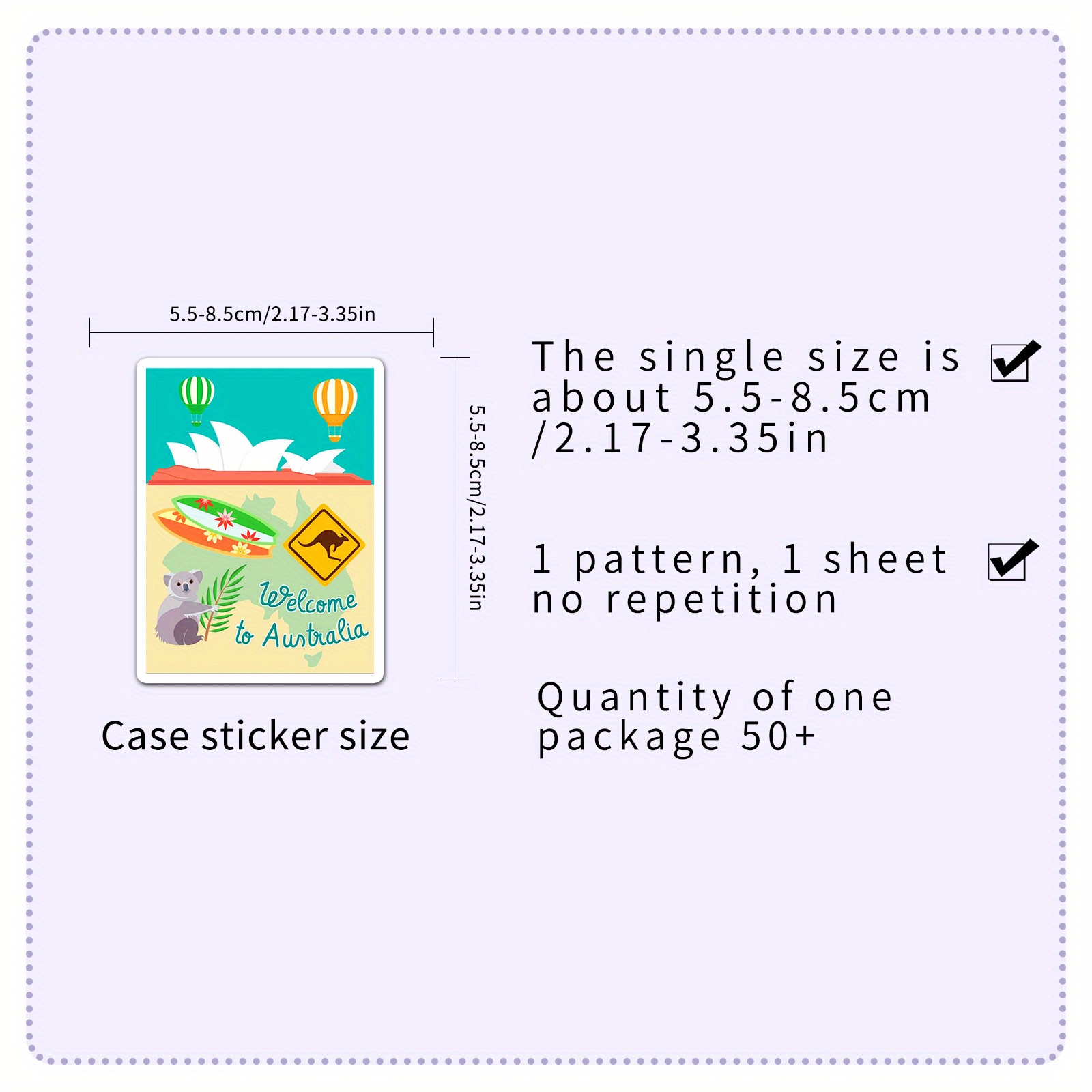 50PCS Australia Series Decals  - Cycling Gear Australia ulasan dan harga