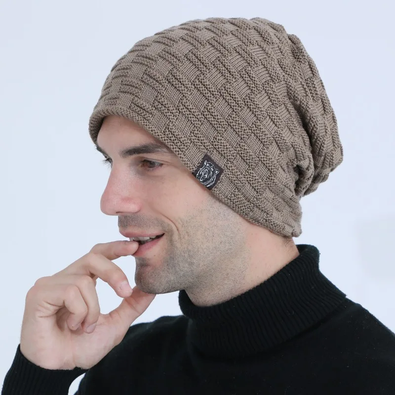 Mens Plush Lining Beanie Winte - Cycling Gear Cold Weather ulasan dan harga