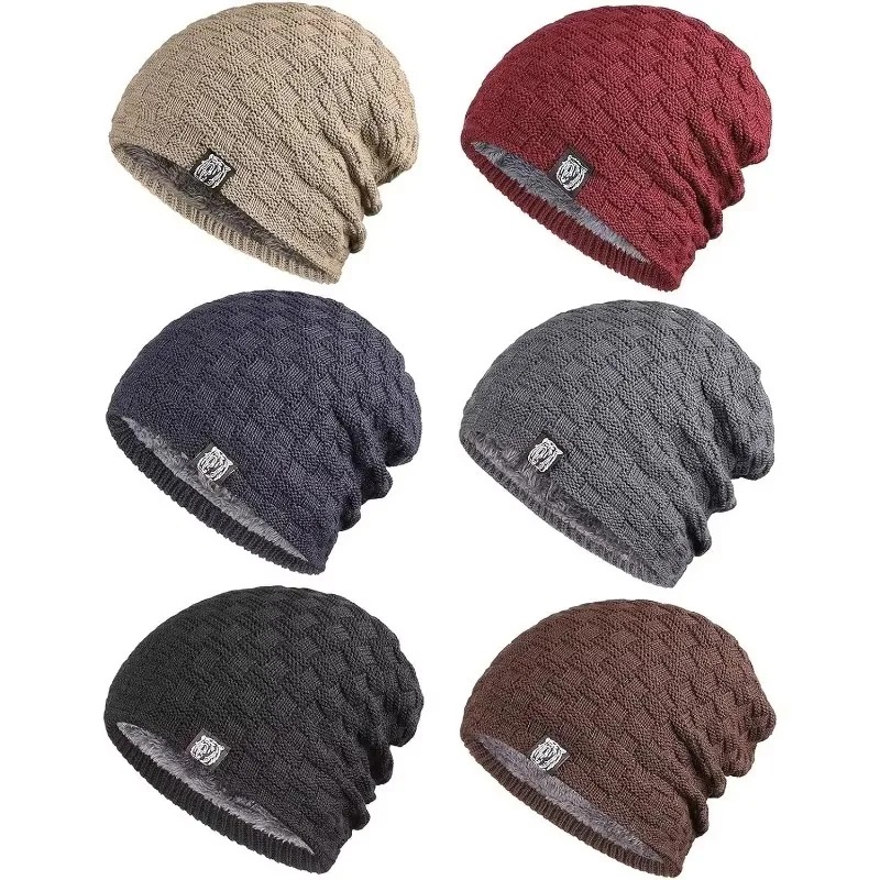 Mens Plush Lining Beanie Winte - Cycling Gear Cold Weather ulasan dan harga