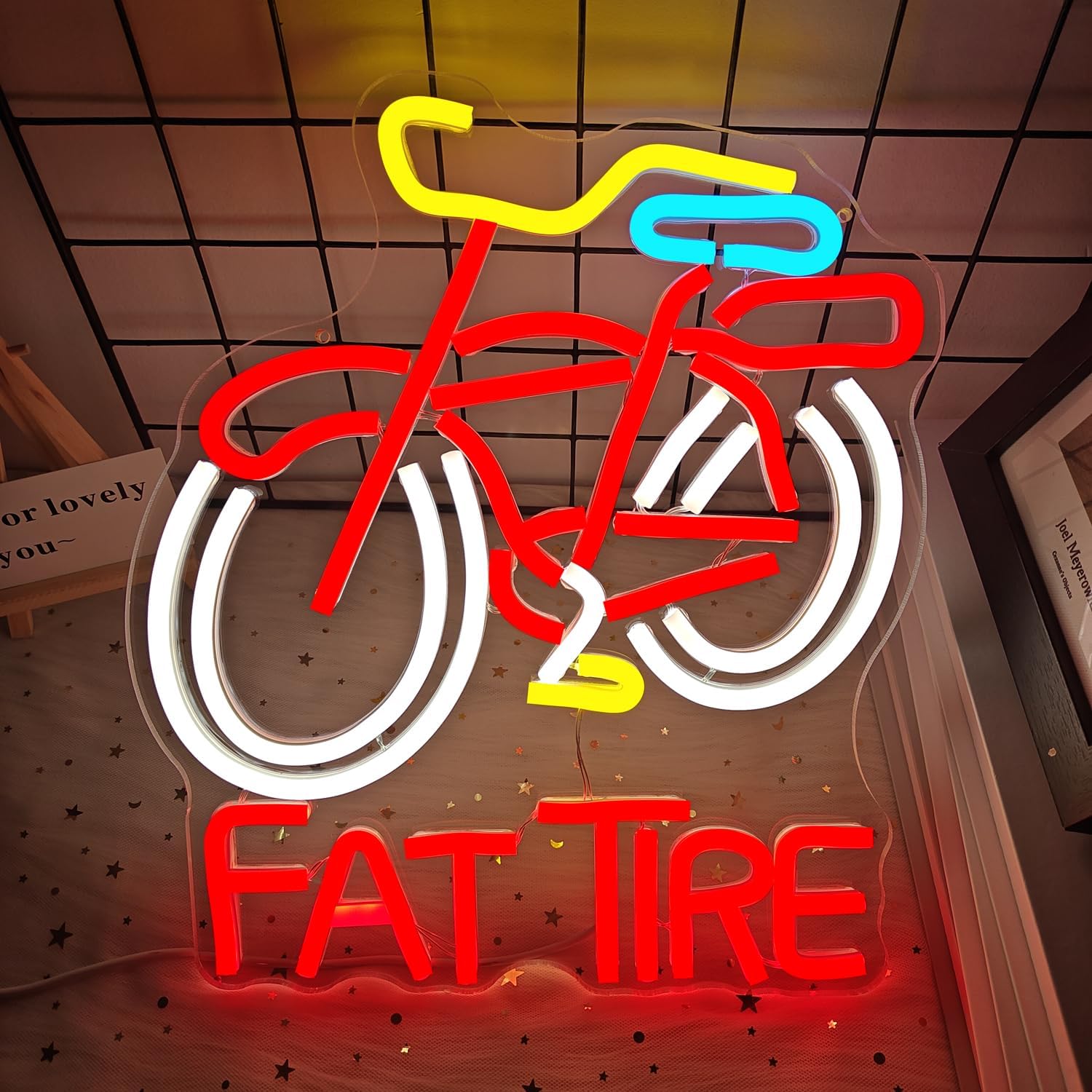 Fat Tire Bike LED Neon Sign US - Cycling Gear Store ulasan dan harga